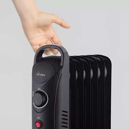 ARDES 4R07M2 Mini elektromos olajradiátor 7 tagos 800W Fekete