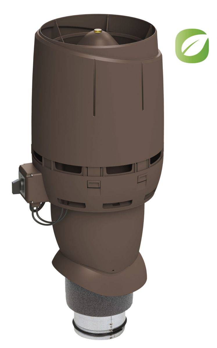 Vilpe ECo125P/500 FLOW tetőventilátor, barna