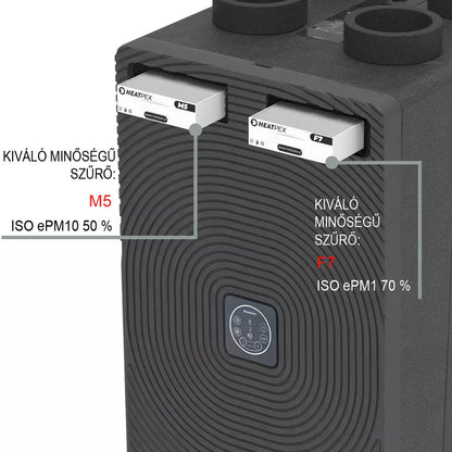 HEATPEX - Hővisszanyerős szellőztető MVHR 250 m³/h ARIA VITALE Compact PLATINUM CF