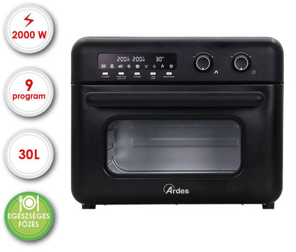 ARDES ARFRYA02 30 literes Air Fryer forrólevegős sütő, olajsütő - forgókosárral ajándék ARDES 1T20 kenyérpirítóval