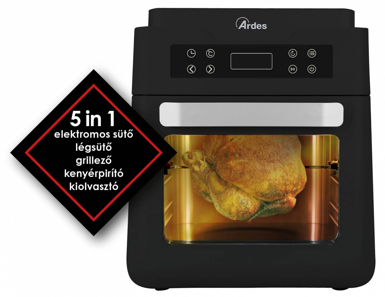 ARDES 1KP12000 12 literes Air Fryer forrólevegős sütő, olajsütő