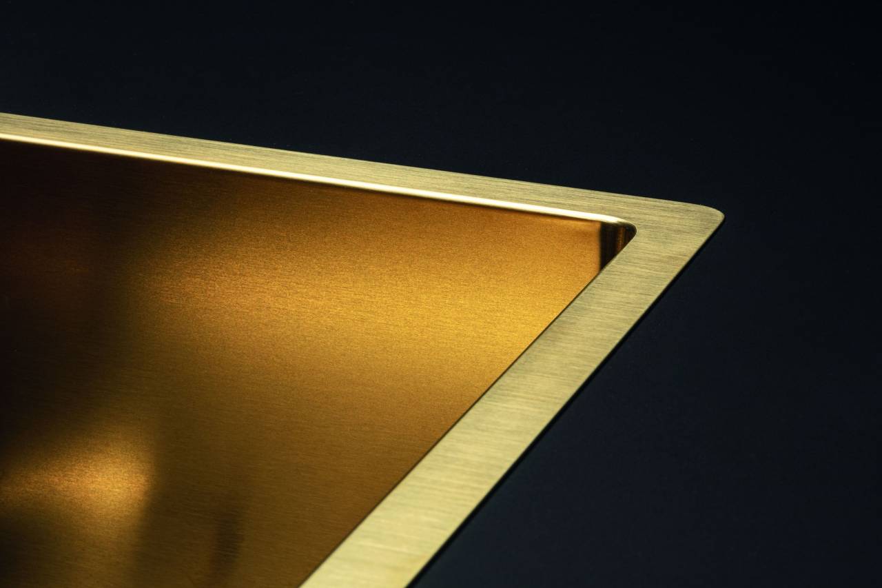 FALMEC - Mosogatótálca Como 50 GOLD PVD arany munkalapra, munkalap alá és szintbe is szerelhető - Kiállított bemutató termék!