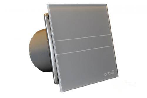 Cata E-100GST ventilátor üveg előlappal, utószellőztető funkcióval, szürke