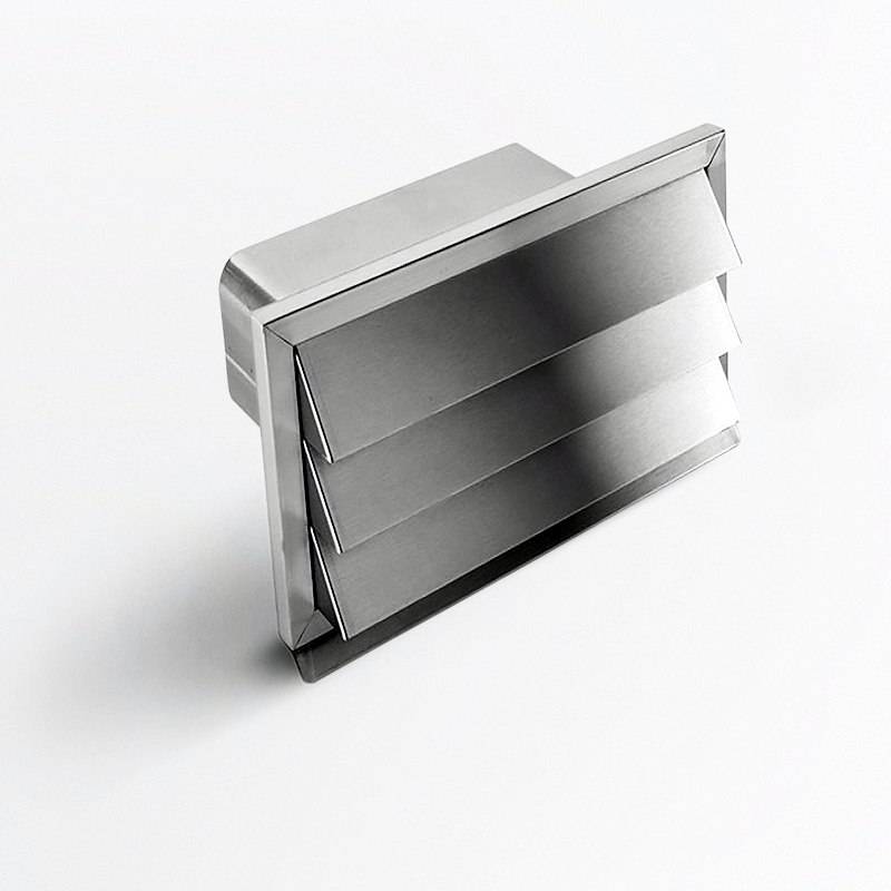 Elica - Gravitációs zsalu csatornához inox 290x160 mm, belső méret: 216x82 mm
