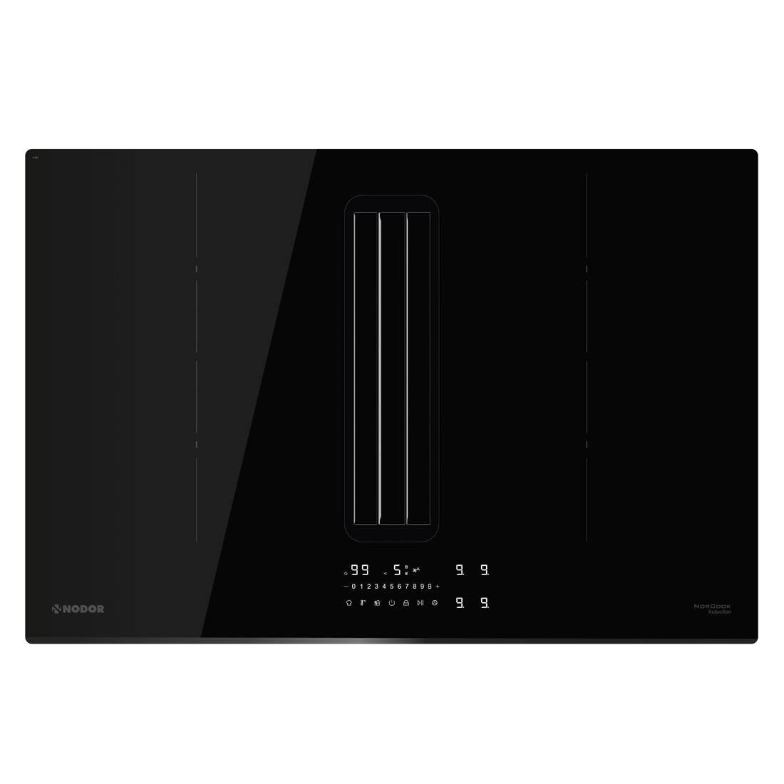 NODOR - NorCoock N7426 BK FLOW-IN indukciós főzőlap beépített elszívóval