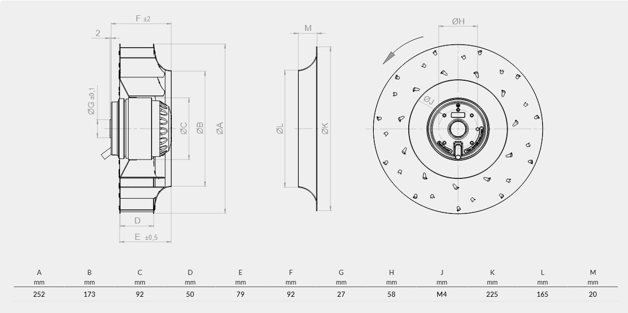 BVN - Ventilátor BDRKF-250 AC