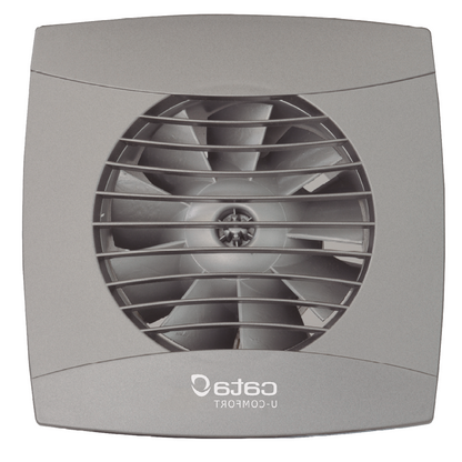 Cata UC-10 STD Silver ventilátor, pillangószeleppel, szürke
