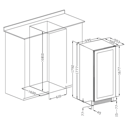 SIRIUS - Beépíthető borhűtő SW-1