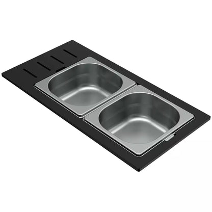 ELLECI - Tároló edény kétrészes gourmet 433 HPL kerettel - Inox