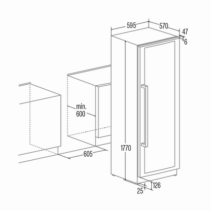 CATA - Borhűtő VI-59177 FS BK Fekete