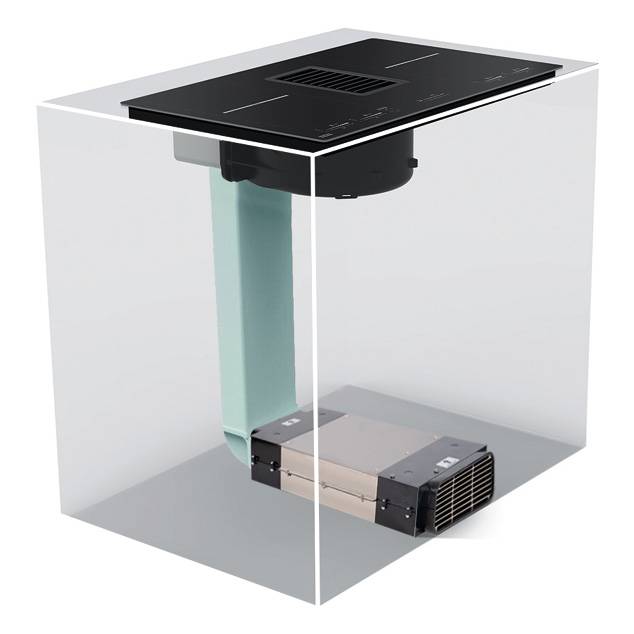 NODOR - NorCoock IS-N7220 BK indukciós főzőlap beépített elszívóval + plazma filter QUADRA 800 R