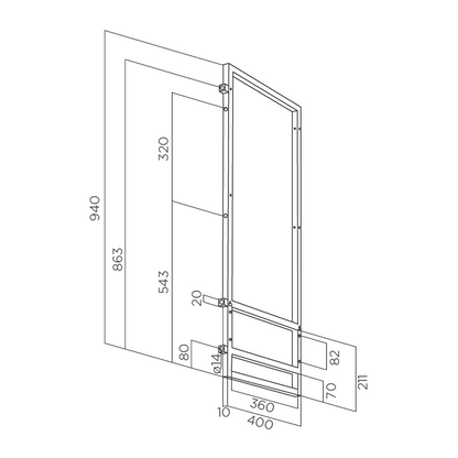 ELICA - OPEN SUITE polc tartó függesztő keret