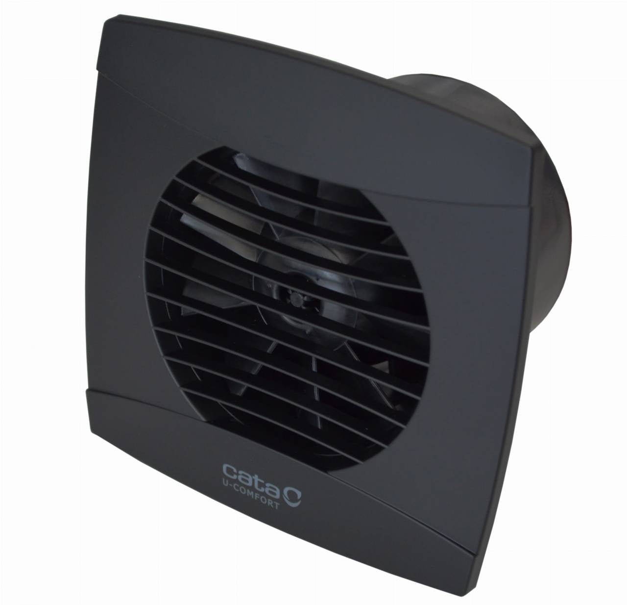 Cata UC-12 Hygro fekete ventilátor utószellőztető és páraérzékelő funkcióval, fordulatszám állítási lehetőséggel, pillangószeleppel