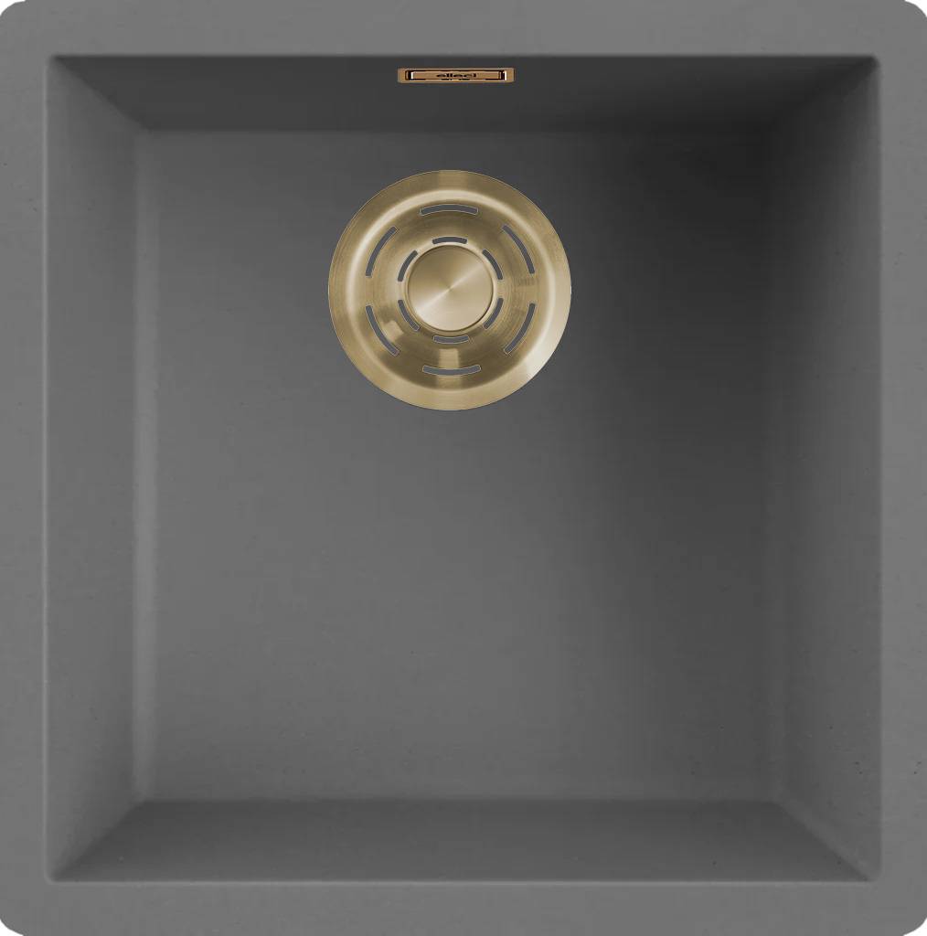 ELLECI - Mosogatótálca Zen 102 K99 Concrete arany tartozékokkal