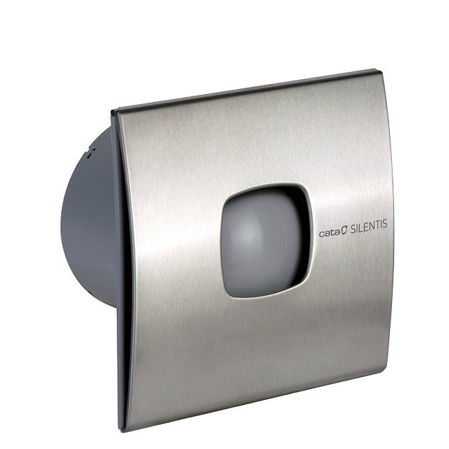 Cata Silentis 10 Timer Inox (Low Noise) ventilátor utószellőztető funkcióval, pillangószeleppel