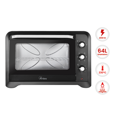 ARDES 6264PB 64 literes légkeveréses elektromos mini sütő
