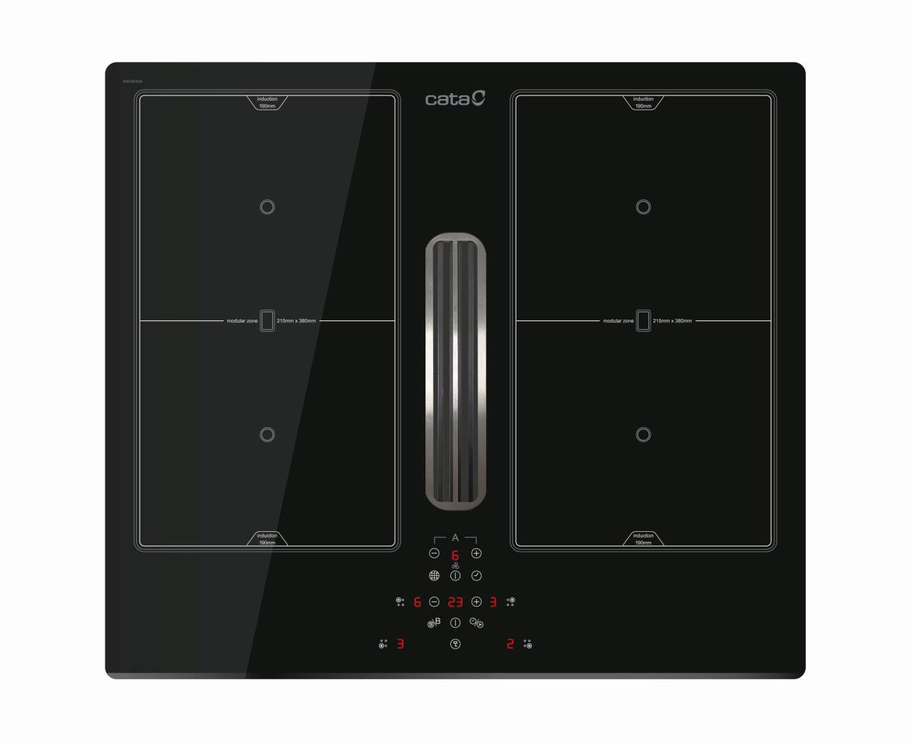 CATA - AS-600 indukciós főzőlap beépített elszívóval + plazma filter QUADRO 800