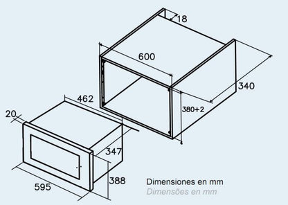 CATA - Beépíthető mikrohullámú sütő MC-20 D