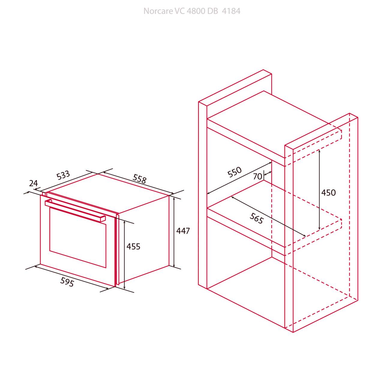 NODOR - Beépíthető borhűtő NorCare VC-4800 SW fehér