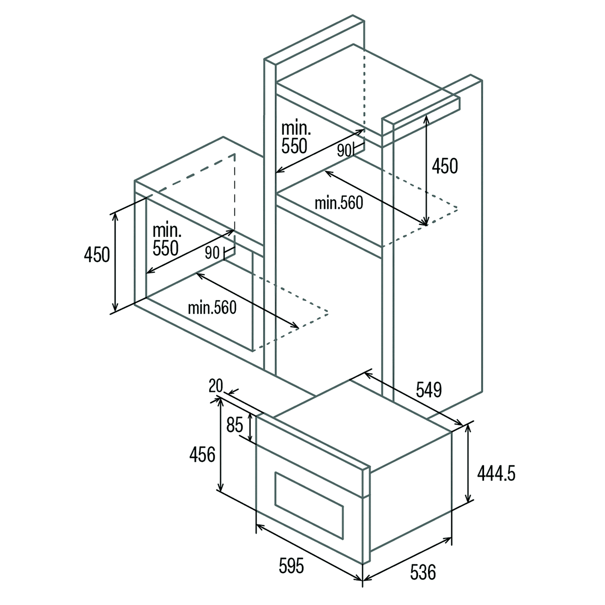 CATA - Beépíthető sütő MD-5007 BK Fekete