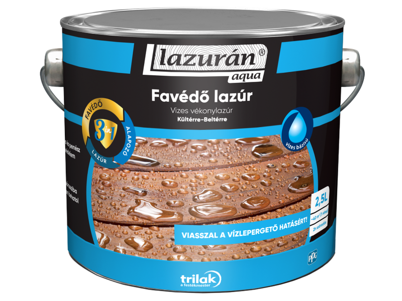 Lazurán Aqua favédő lazúr 3in1