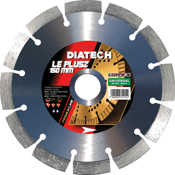 LE+ 150x22,2x10 mm profi gyémánt vágótárcsa, beton / univerzális