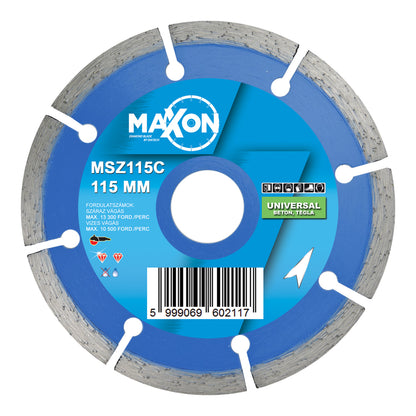 Maxon szegmenses CLASSIC 115x22,2x7 mm gyémánt vágótárcsa