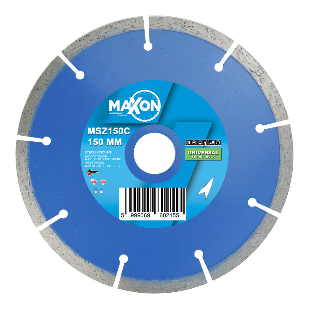 Maxon szegmenses CLASSIC 150x22,2x7 mm gyémánt vágótárcsa
