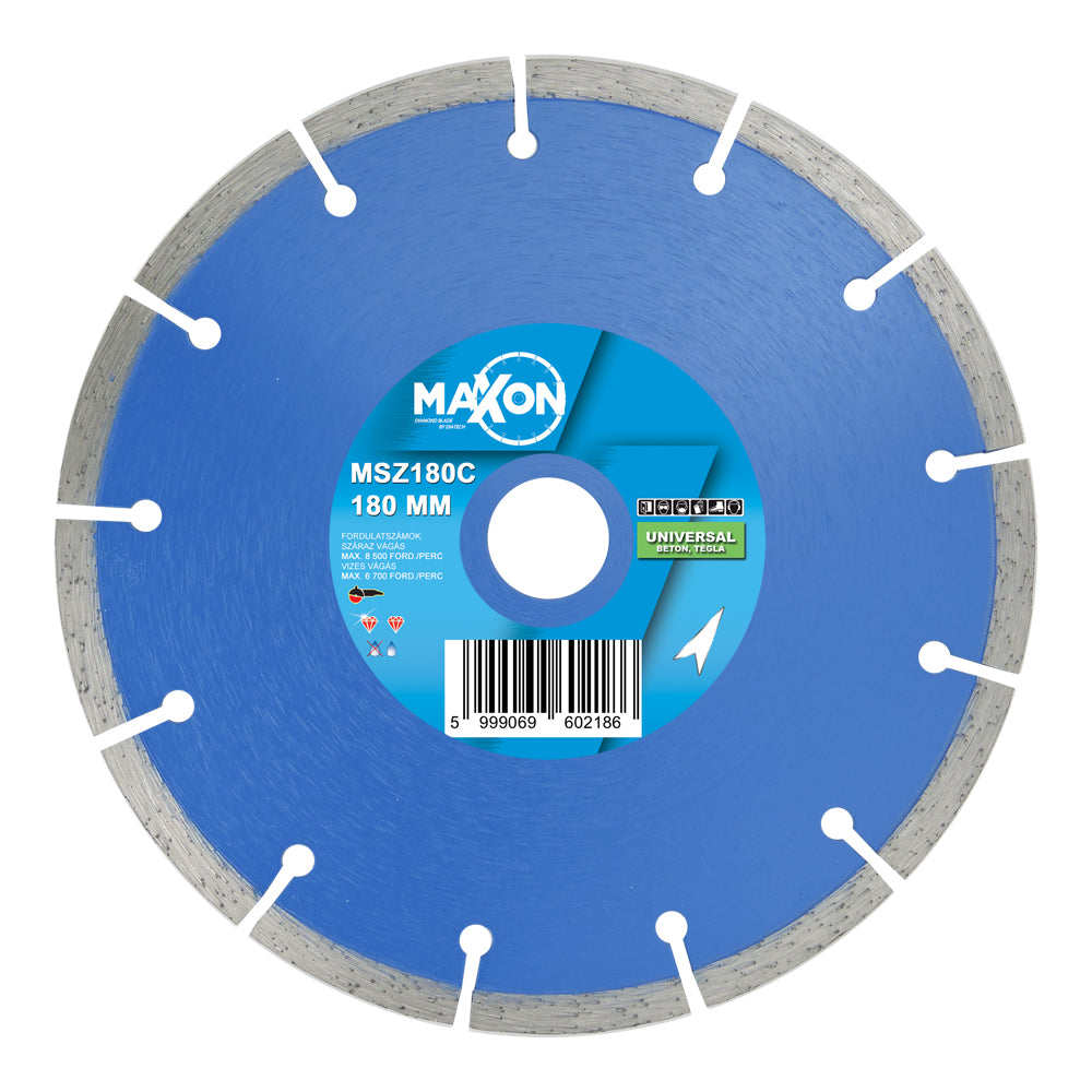 Maxon szegmenses CLASSIC 180x22,2x7 mm gyémánt vágótárcsa