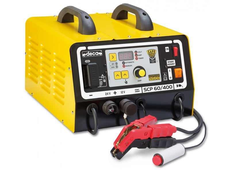 DECA SCP60/400 intelligens akkumulátor indító-töltő (bikázás 400A, 12/24V, 60A, max. 800Ah)