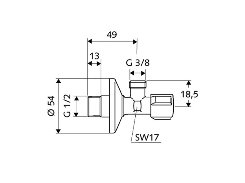 SCHELL 1/2"-3/8" SAROKSZELEP COMFORT - CSAVARZAT NÉLKÜL