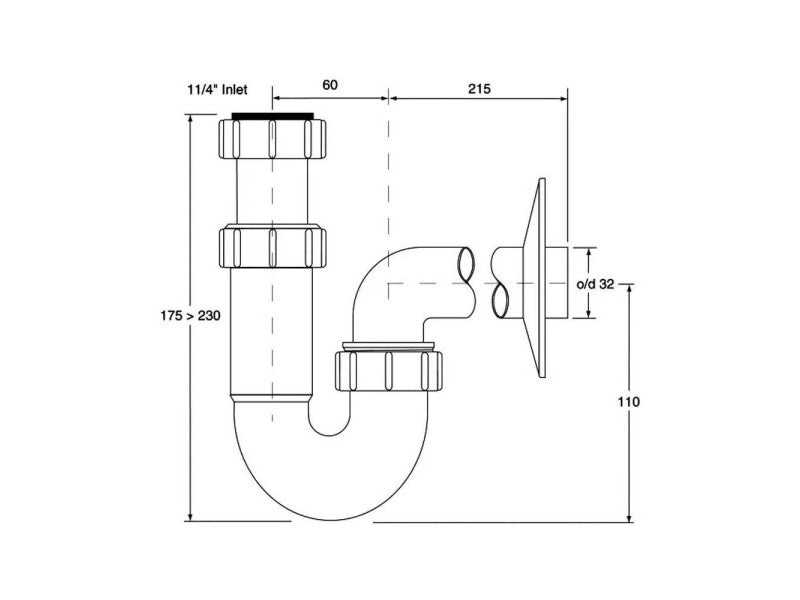 MCALPINE HC  4PF 32 CSŐSZIFON AUT. LEERESZTŐHÖZ 5/4"-32