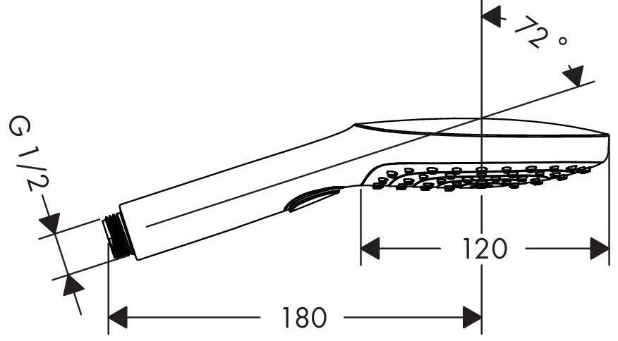 HANSGROHE RAINDANCE SELECT 120 3JET KRÓM/FEHÉR KÉZIZUHANY