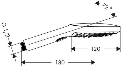 HANSGROHE RAINDANCE SELECT 120 3JET KRÓM/FEHÉR KÉZIZUHANY