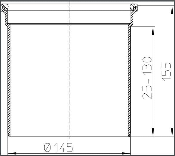 HL 350 MAGASÍTÓ ELEM 130MM D145