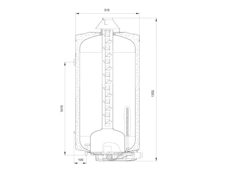HAJDU GÁZBOJLER 150L FALI KÉMÉNYES GB 150.1