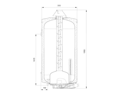 HAJDU GÁZBOJLER 150L FALI KÉMÉNYES GB 150.1