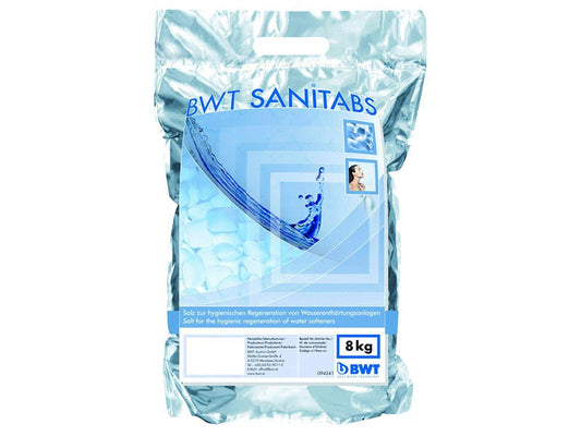 BWT REGENERÁLÓ SÓ TABLETTA, TISZTÍTÓ ADALÉKKAL -  8KG SANITABS