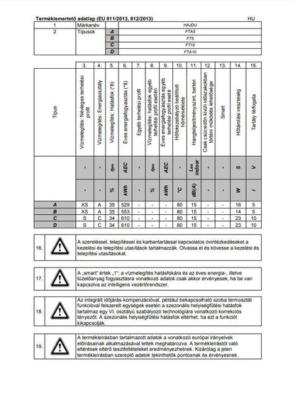 HAJDU FTA-10, NYÍLT RENDSZERŰ VÍZMELEGÍTŐ, ALSÓS + EGYKAROS CSAPTELEP