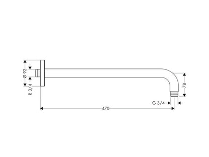 HANSGROHE ZUHANYKAR 470MM