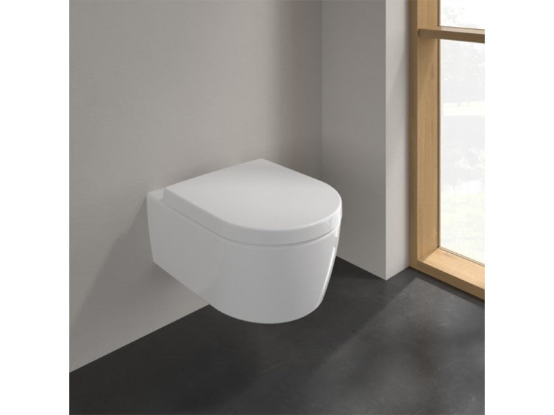 VILLEROY & BOCH AVENTO FALI WC, PEREM NÉLKÜLI, KOMBIPACK, 9M77C1 LASSÚ ZÁRÓDÁSÚ WC-ÜLŐKÉVEL