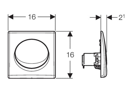 GEBERIT BASIC PNEUMATIKUS VIZELDE VEZÉRLÉS - FEHÉR