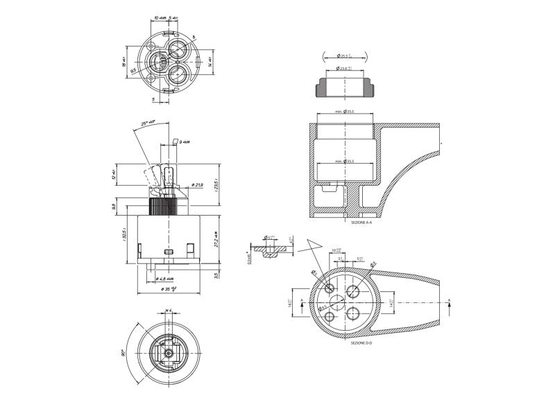REMER KERÁMIABETÉT 35MM MOSOGATÓ, ZUHANY R52