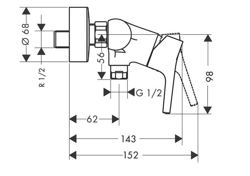 HANSGROHE TALIS S ZUHANYCSAPTELEP