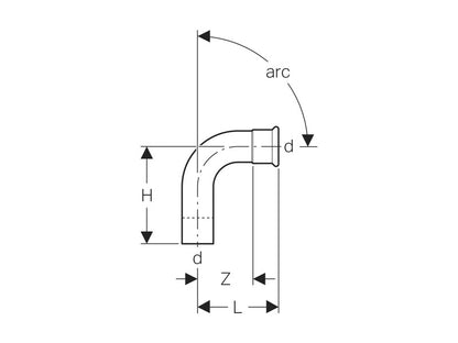 GEBERIT MAPRESS 108/90° KB KÖNYÖK