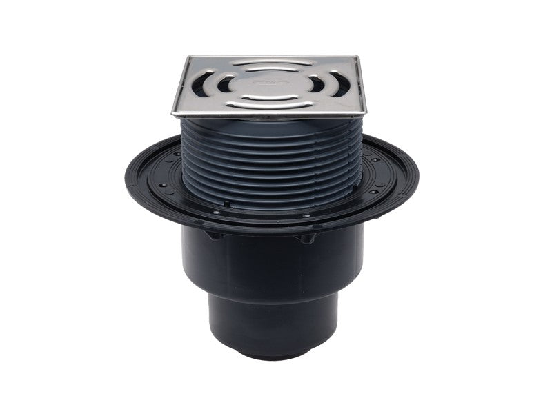 HL 3100PR PADLÓLEFOLYÓ DN50/75/110 FÜGGŐLEGES KIMENETTEL, 145X145 MM KLICK-KLACK RÁCSTARTÓVAL / 1
