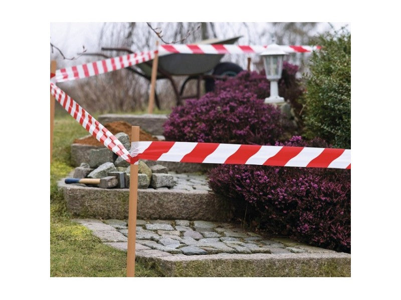 TESA BIZTONSÁGI SZALAG KORDONSZALAG PIROS/FEHÉR 100M:80MM