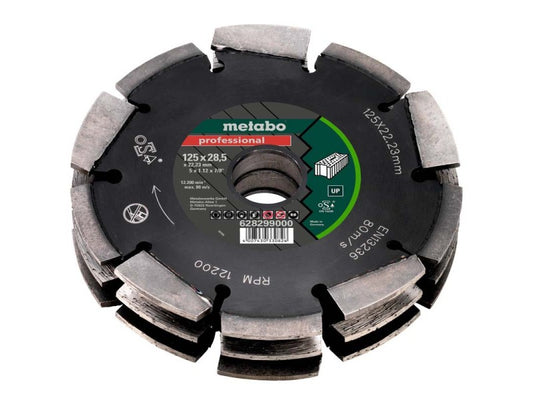 METABO GYÉMÁNT MARÓTÁRCSA 3 SOROS 125X28,5X22,23, "PROFESSIONAL","UP", UNIV.
