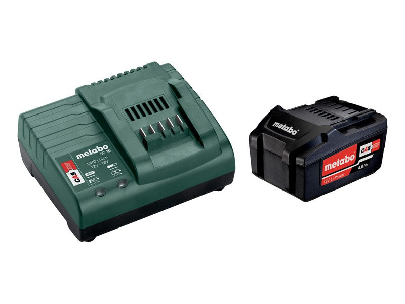 METABO AKKUMULÁTOR SZETT, BASIC-SET, AKKUMULÁTOR LI-ION 4,0AH+TÖLTŐ AKCIÓS