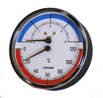 TERMOMANOMÉTER 4B 80MM 120°C HÁTSÓS CEWAL